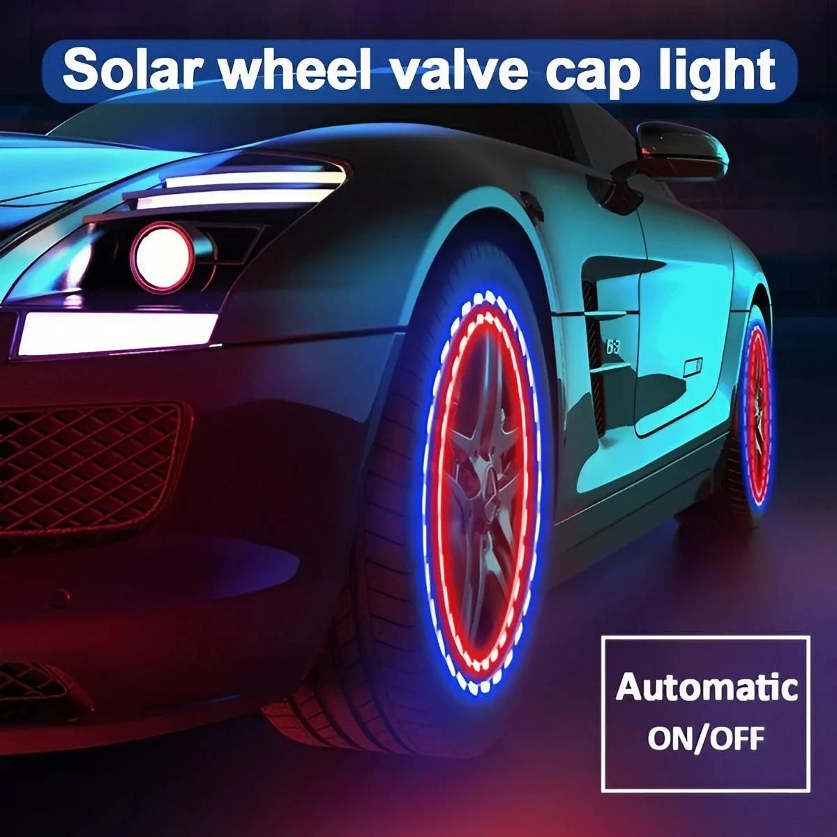 Solar-Powered LED Car Wheel Lights - Image 3