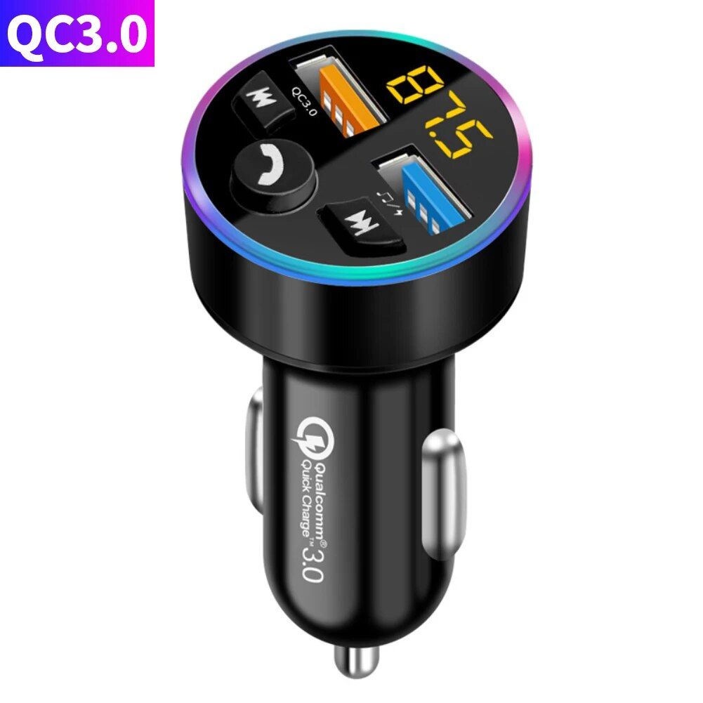 Bluetooth 5.0 Car FM Transmitter with Dual USB PD Charging & LED Backlit MP3 Player - Image 6