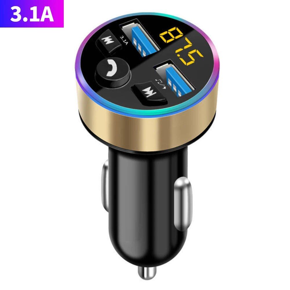 Bluetooth 5.0 Car FM Transmitter with Dual USB PD Charging & LED Backlit MP3 Player - Image 4