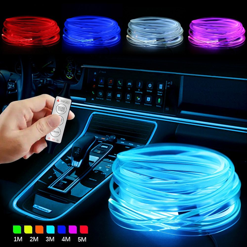 USB RGB LED Strip - Versatile Neon Car Interior Lighting - Image 2